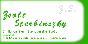 zsolt sterbinszky business card